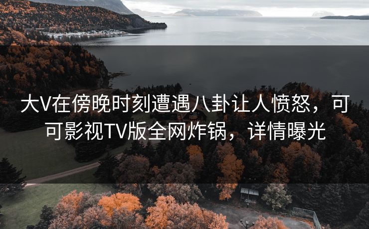 大V在傍晚时刻遭遇八卦让人愤怒，可可影视TV版全网炸锅，详情曝光