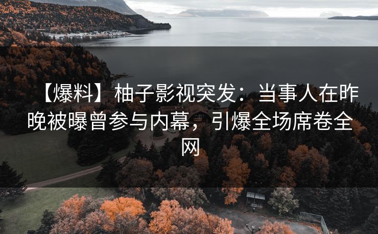 【爆料】柚子影视突发：当事人在昨晚被曝曾参与内幕，引爆全场席卷全网